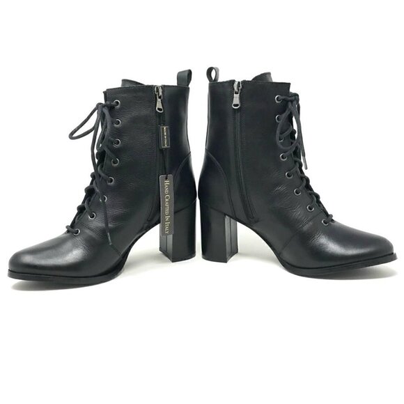 Black Lace-Up Ankle Boots - Picture 5 of 10